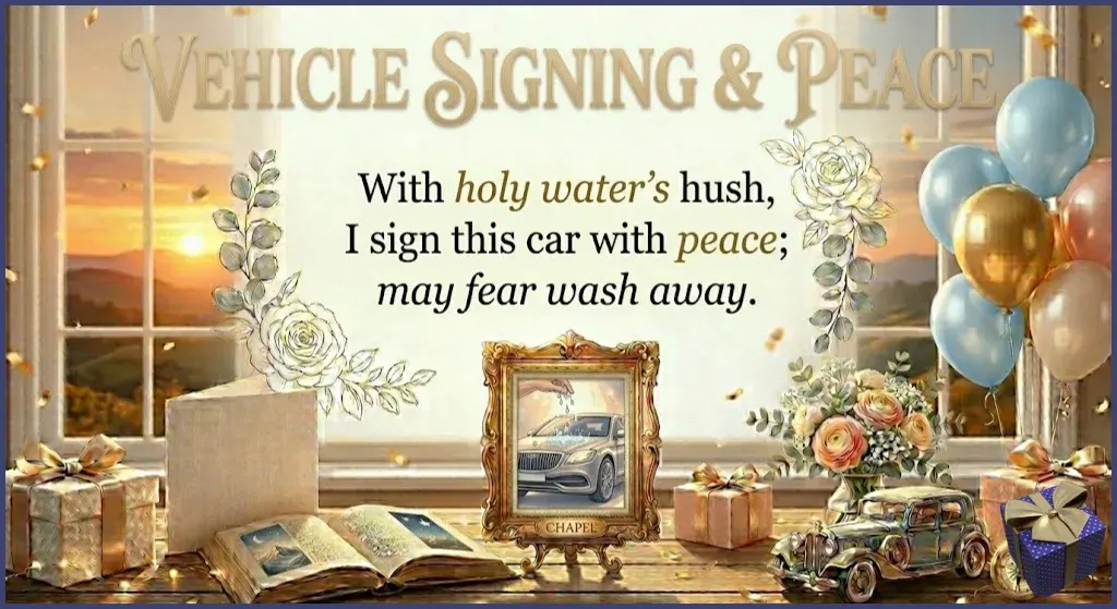 Blessing a Car with Holy Water