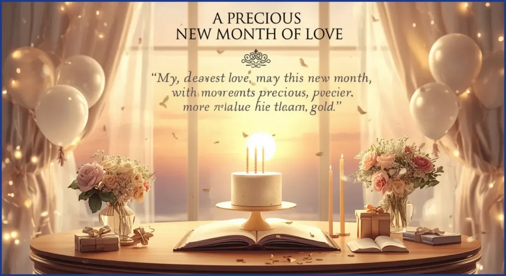 Romantic Happy New Month Wishes to My Love