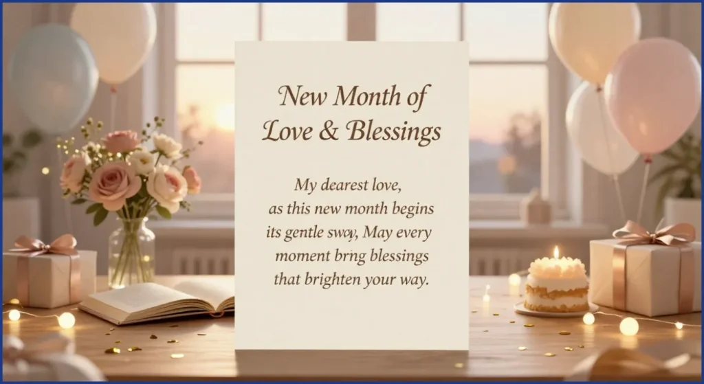 Romantic Happy New Month Wishes to My Love